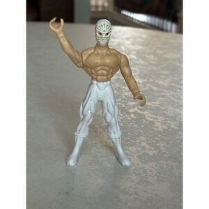 Ja-Ru Lucha Libre Mexican Wrestler Action Figure White Gold Mask 4650422 Vintage